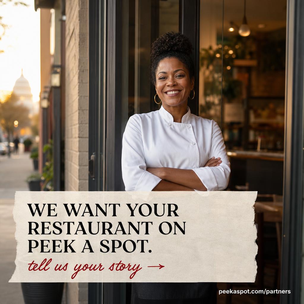 Chef at DC restaurant — We want your restaurant on Peek A Spot